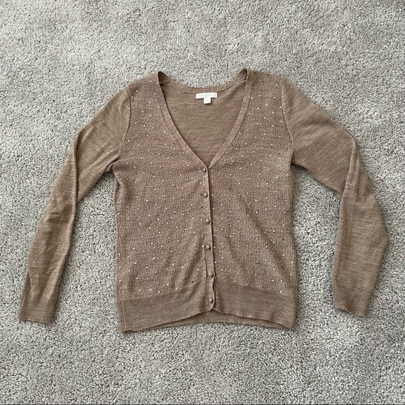 NY&C Sequin Tan Cardigan - Picture 3 of 5